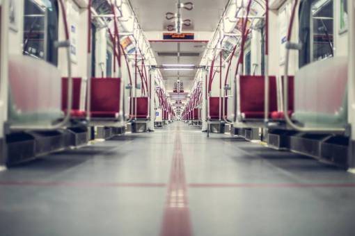 quiet travel  inside  train  subway  underground  red  transport