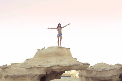bikini woman  bikini  rock  climb  top  female  girl