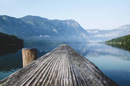 wood  log  lake  water  landscape  nature  mountains