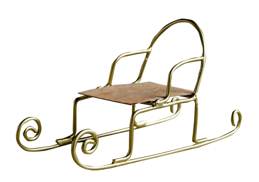 sled  metal overlay sled christmas png