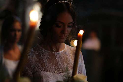 candlelight candle  candlestick  bride  candlelight 