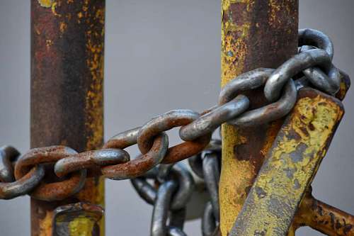 iron steel cast chain strength fence rust security safety attachment 