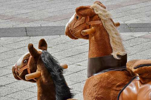 plush-pink mascot plush horse handmade brown street cavalry toy fun mb