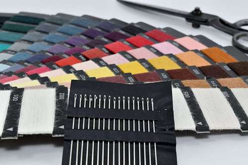 tijeras aguja mercerie coser coloridas herramientas industria artesanal equipos colores atelier kb
