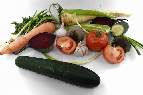 tomatoes cucumber beetroot garlic pepper tomato vegetables vegetable diet salad