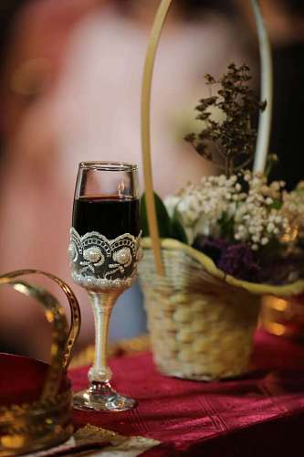 crown-headwear wine crown basket drink wicker still glass beverage celebration