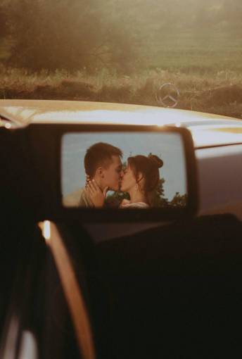 new Young couple kissing 