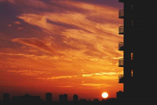 arquitectura edificio infraestructura puesta de sol silueta horizonte ciudad