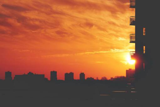 arquitectura edificio infraestructura puesta de sol silueta horizonte ciudad