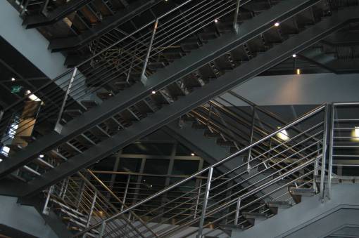 staircase buildings  urban  stairs  staircase  metal  modern  gray
