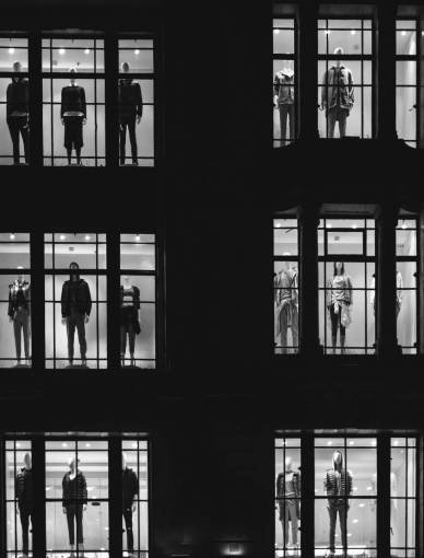 mannequin doll  fashion  shop  store  monochrome  black and white window  mannequin