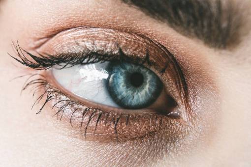 maquillaje ojo de cerca mujer mujer ojos azules pestañas azules