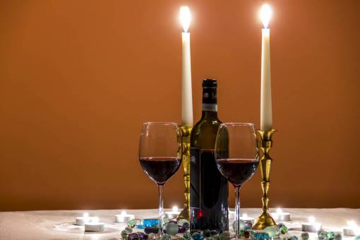 datos cena elegante cena vino cita velas romance dulce