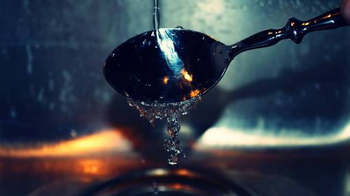 mango ladle  handle  utensil  drop  running water  faucet  sink