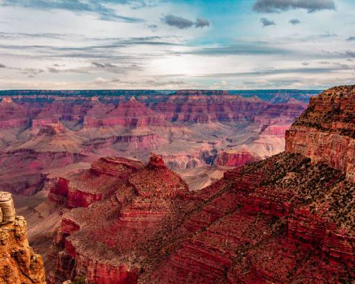 grand-canyon landscape  grand canyon  nature  blue sky.clouds  vista  red  mountain