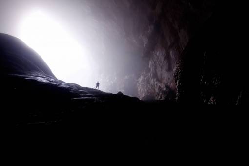 cave nature  cave  underground  shadows  light  rays  guy