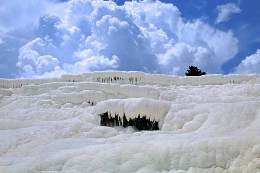 cave nature  landscape  clouds  sky  snow  winter  cold