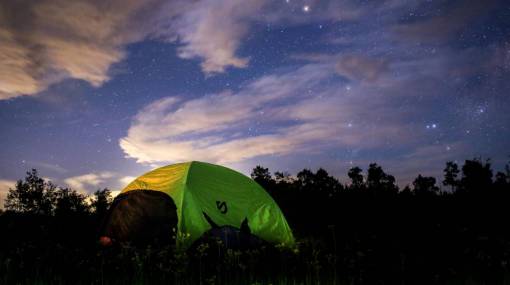 noche carpa camping bosque bosque estrella galaxia