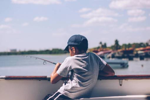 pesca gente, niño, niño, niño, barco de pesca, vela