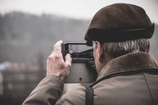 selfie people  elderly  old  man  mobile  phone  selfie