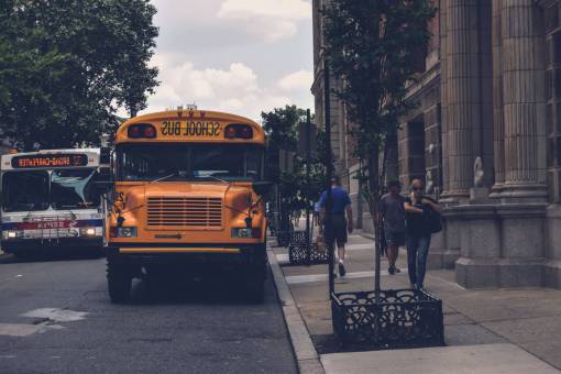 philadelphia philadelphia  travel  school bus  yellow  bus  people  city