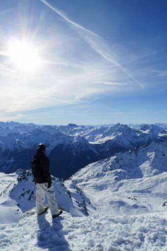 alpes esquí snowboard montañas alpes ver nieve azul