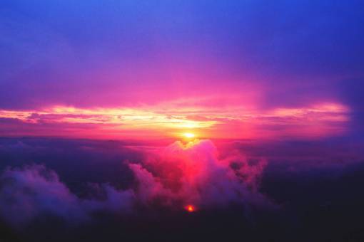 sunset  dusk  sky  purple  pink  clouds  aerial