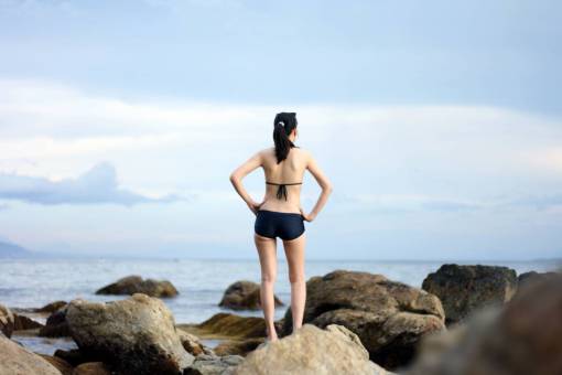 swimsuit woman  girl  lady  people  back  swimsuit  style