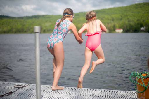 swim-in-nature children  lake  water  play  swim  summer  vacation