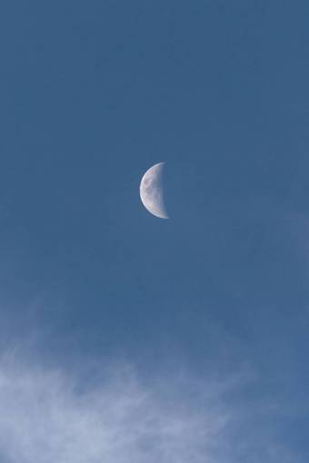 daytime moon  blue  sky  clouds  daytime  nature  outdoors