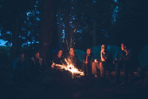 campfire people  men  girls  campfire  burning  flame  camping
