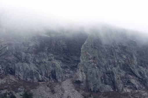 terrain rocks  cliff  fog  mountain  landscape  terrain  climate
