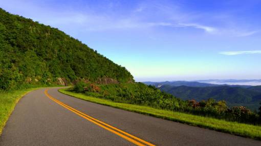 rural  road  highway  pavement  coast  mountains  hills