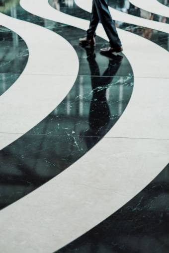 marble-rock tile  marble  floor  design  people  walking  reflection
