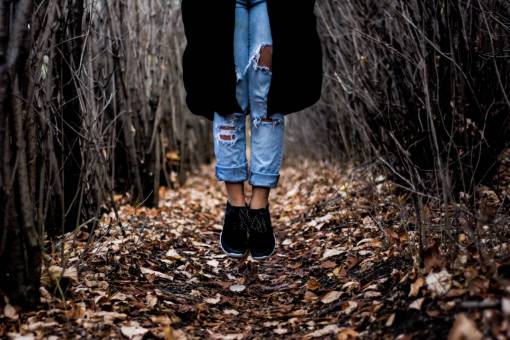 jeans trees  branches  leaves  fall  autumn  nature  girl