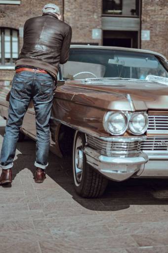 jeans vintage  car  travel  brown  people  man  guy
