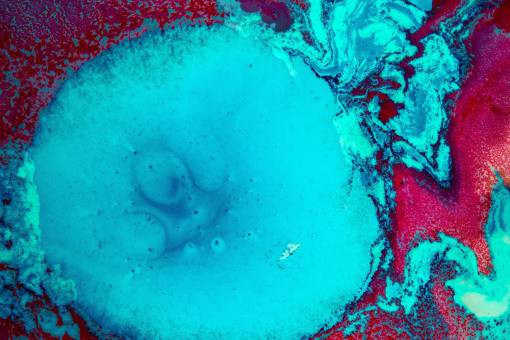 artista agua color pintura rojo azul artista abstracto