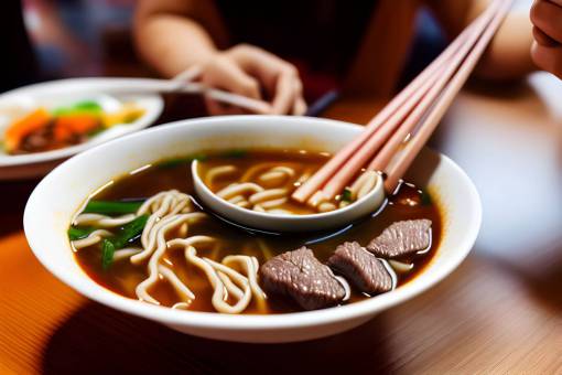 chinese chopsticks soup close-up food meal lunch noodles
