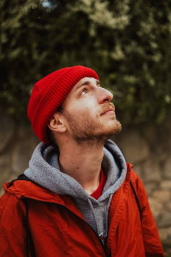 lifestyles adult men males young man;30 years old;forest outdoors one person
