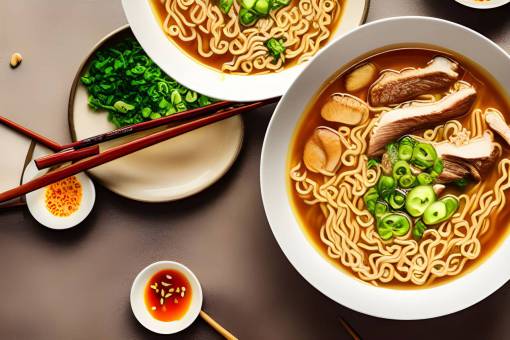 asian-and-indian-ethnicities noodles soup gourmet chopsticks ramen noodles food meal