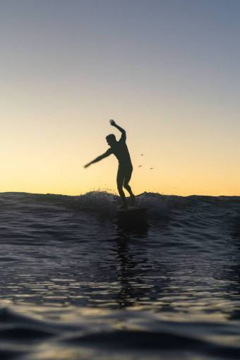 sunset outdoors men nature summer water man;surf;sunset