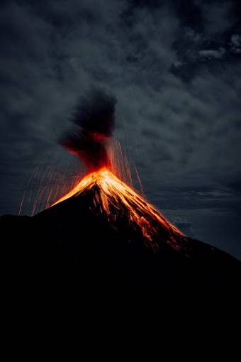 volcano;eruption outdoors fire erupting landscape mountain nature