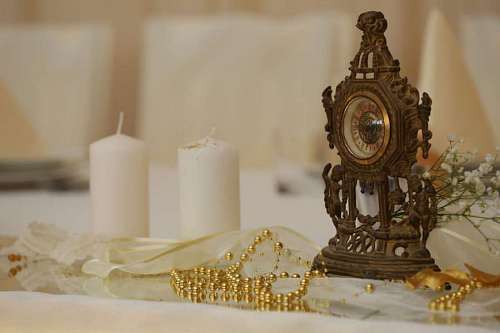 analogico Velas analógicas reloj decoración interior oro peras vela escultura collar joyería