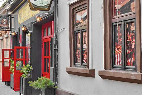facade sill architecture door building outdoors traditional street