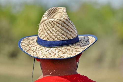 folk-art heat season hat straw covering outdoors nature cowboy toej folk kb 