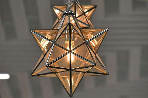 chandelier star lantern bulb structure bright chandelier transparent outdoors festival business