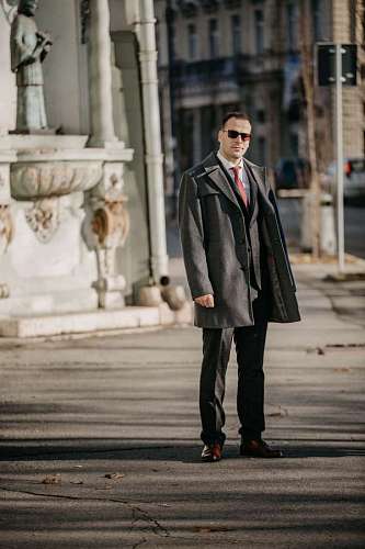 outfit street confident businessman successful outfit urban portrait  standing town