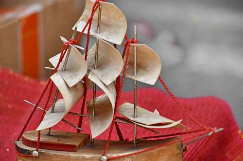 sailboat wood handmade ship decoration sailboat cruise rope hanging traditional still kb