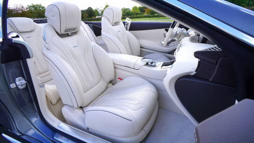 asiento coche, vehículo, lujo, interior, asientos blancos