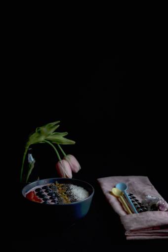 dessert  fruits  spoon  straw  food  flower  plants
